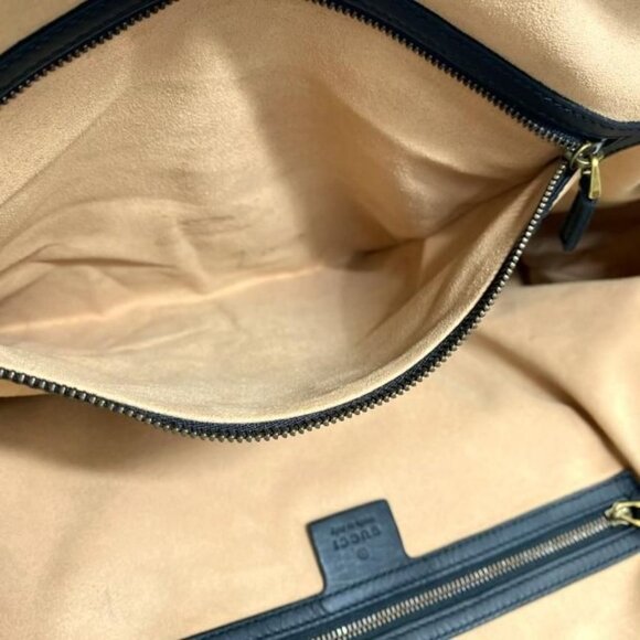 Gucci Tote Handbag Shoulder Taiga Head GG Marmont Patent Leather - Picture 8 of 9